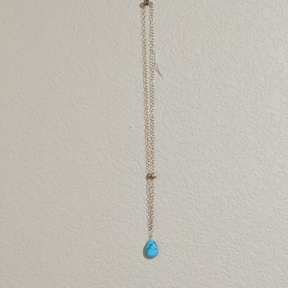 Turquoise and gold vermeil necklace